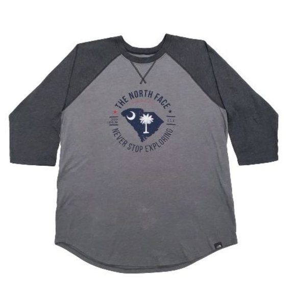 The North Face Classic Fit Never Stop Exploring 3/4 Sleeve Baseball Tee Size L/G - Picture 11 of 11